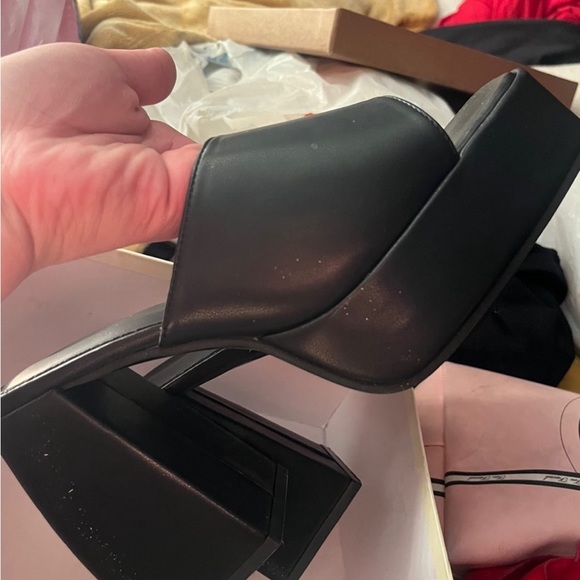 NWOT Missheel Square Chunky Heel Platform Sandals - Picture 4 of 4